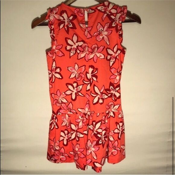 Kid’s Kate Spade Coral Pink Floral Dress - Picture 3 of 5